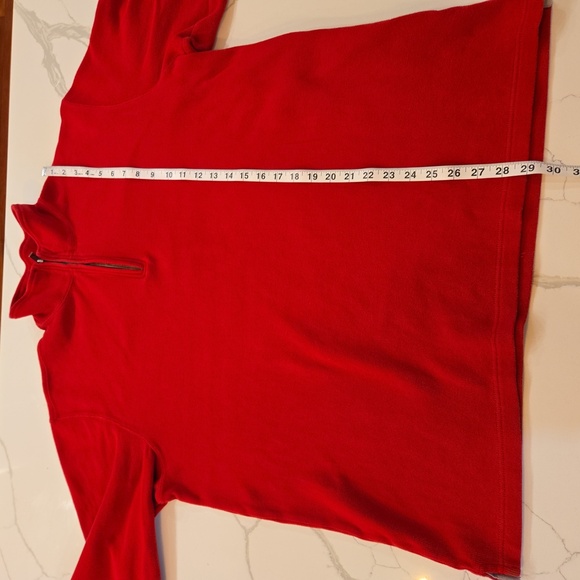 Eddie Bauer Mens Cotton 1/4 Zip Long Sleeve Pullover Knit  Sweater Red Size XL - Picture 7 of 11